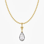 7.00 Carat Pear Shape Lab Grown Diamond Charm Pendant Necklace
