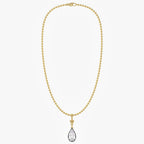 7.00 Carat Pear Shape Lab Grown Diamond Charm Pendant Necklace