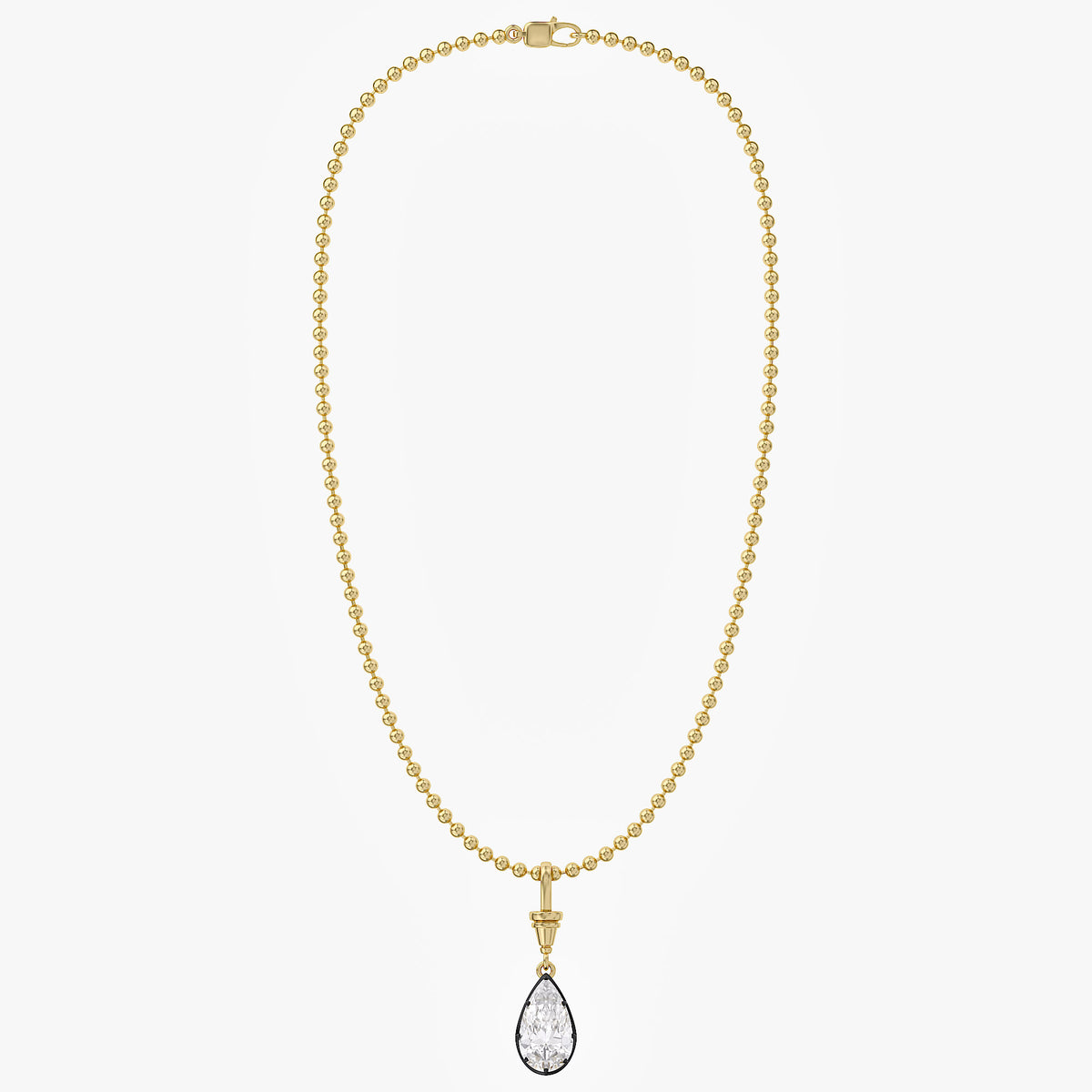 7.00 Carat Pear Shape Lab Grown Diamond Charm Pendant Necklace