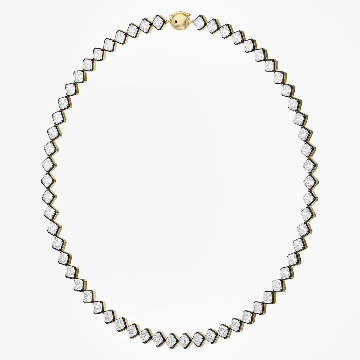 26.35 Carat Asscher Cut Lab Grown Diamond Tennis Necklace