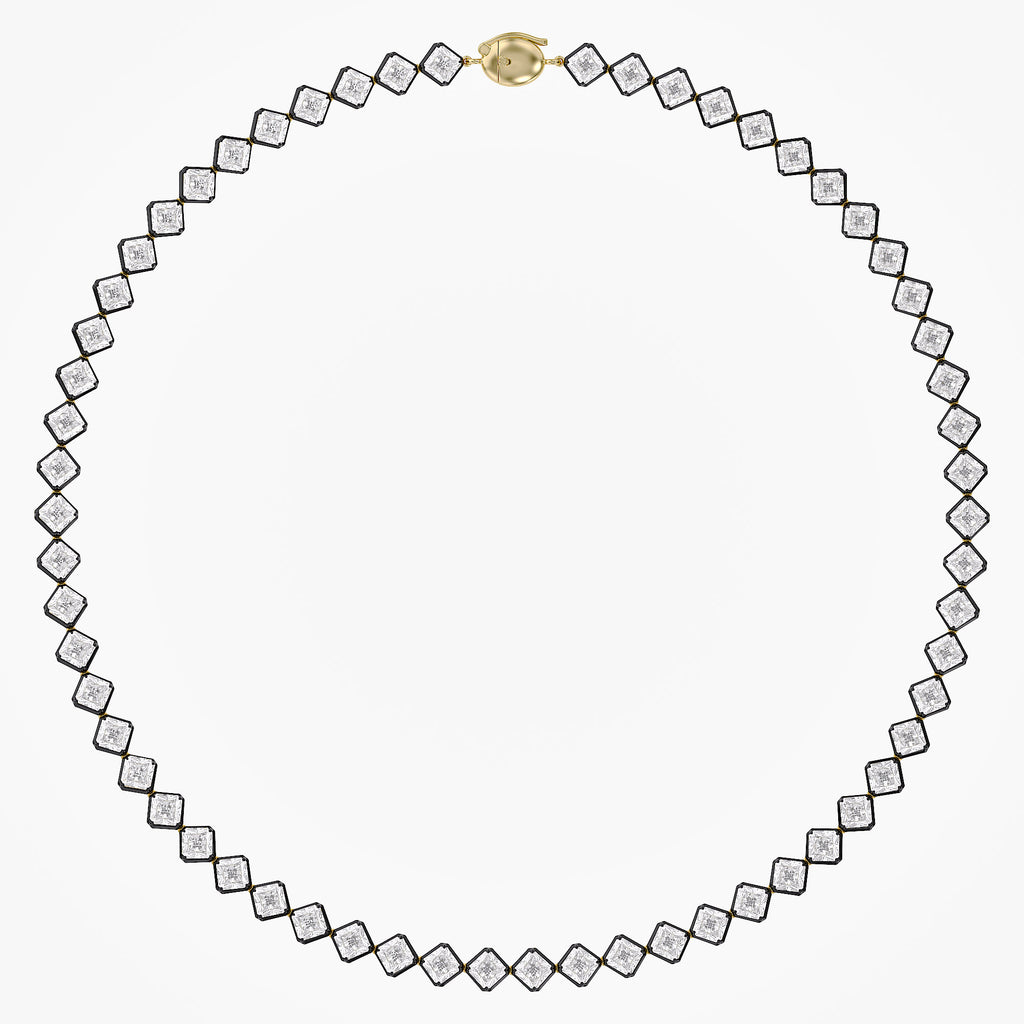 26.35 Carat Asscher Cut Lab Grown Diamond Tennis Necklace