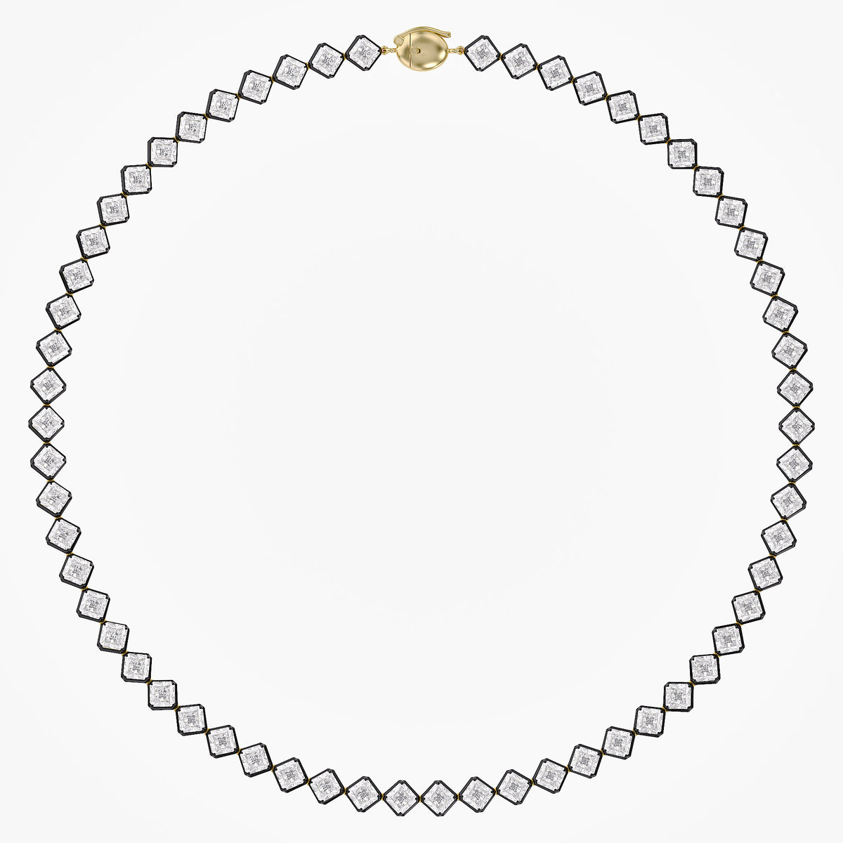 26.35 Carat Asscher Cut Lab Grown Diamond Tennis Necklace