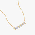 0.10 Carat Lab Grown Diamond Morse Code Pendant Necklace Jewelry Alaphabet Letter "B"