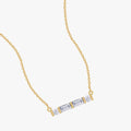 0.15 Carat Lab Grown Diamond Bar Morse CodePendant Necklace Alphabet Letter "P"