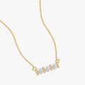 0.05 Carat Round Cut Lab Grown Diamond Three Stone  Morse Code Pendant Necklace Alphabet Letter "S"