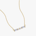 0.14 Carat Lab Grown Diamond Four Stone Horizontal Morse Code Pendant Necklace Jewelry Alphabet Letter "X"