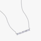 0.17 Carat Lab Grown Diamond Four Stone Morse Code Pendant Necklace Alphabet Letter "Y"