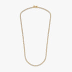 15.35 CTW Baguette and Round Cut Lab Grown Diamond Tennis Necklace