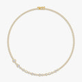 Multi Shape 11.35 Carat Lab Grown Diamond Two Tone Tennis necklace