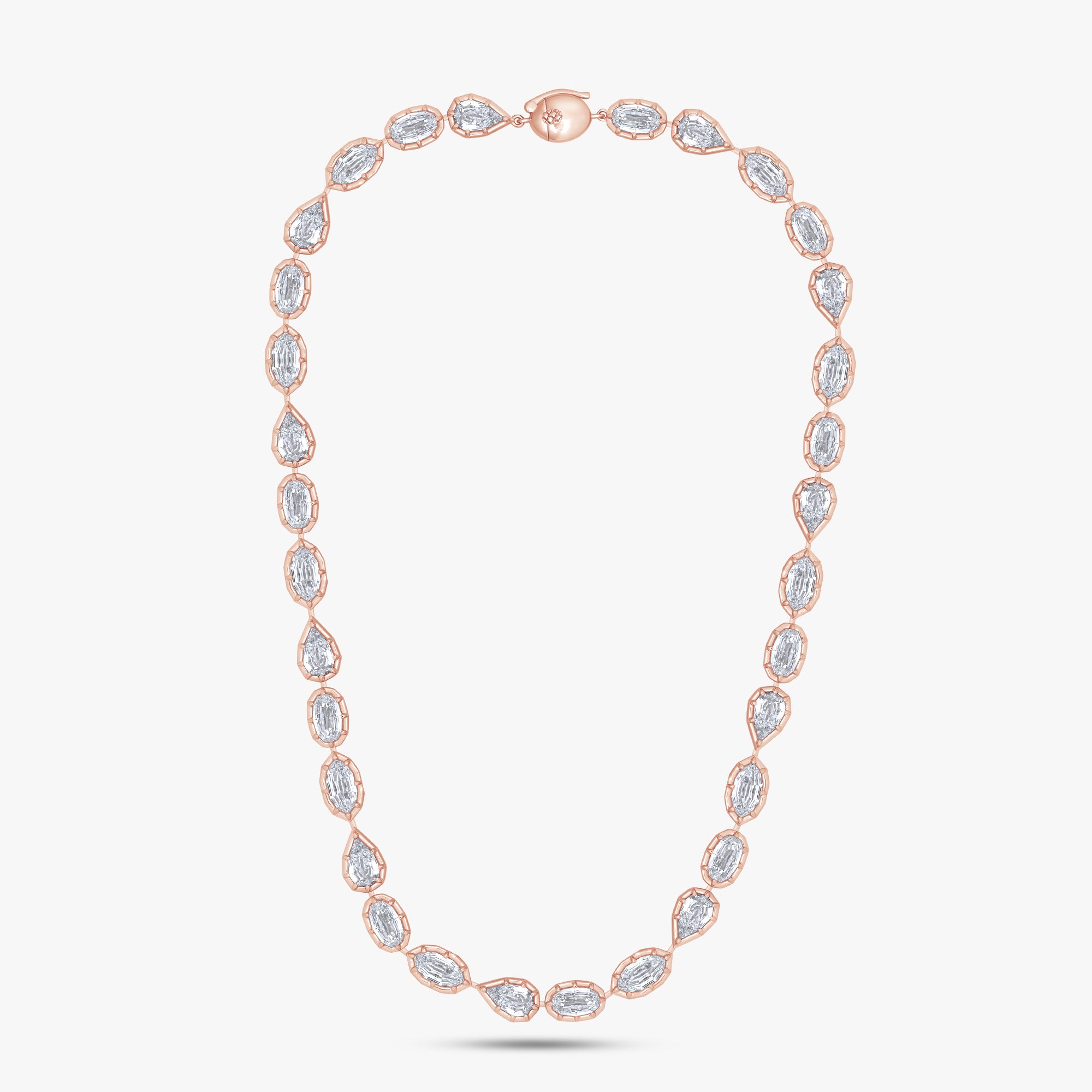 33.70 Carat Multishape Lab Grown Diamond Tennis Necklace