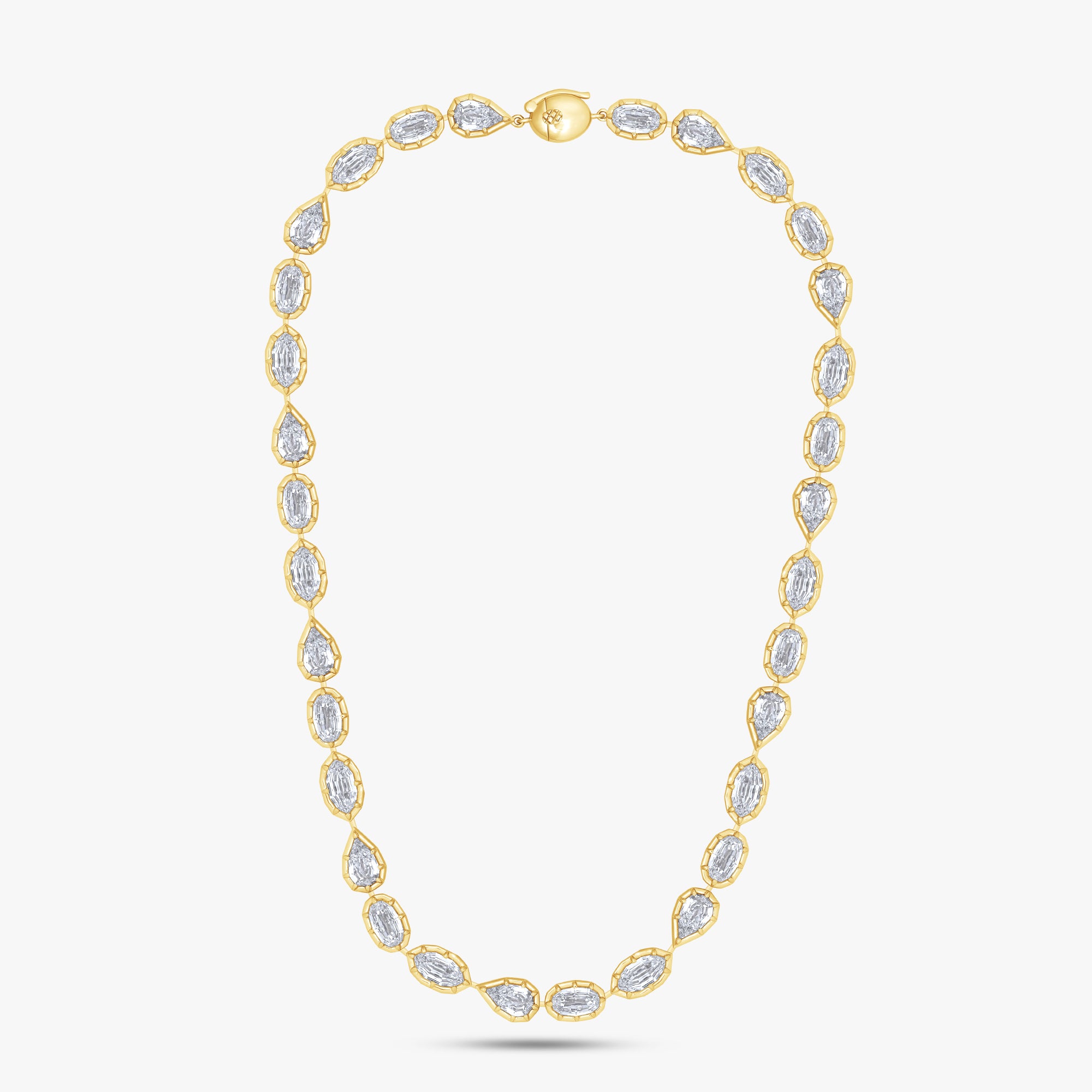 33.70 Carat Multishape Lab Grown Diamond Tennis Necklace