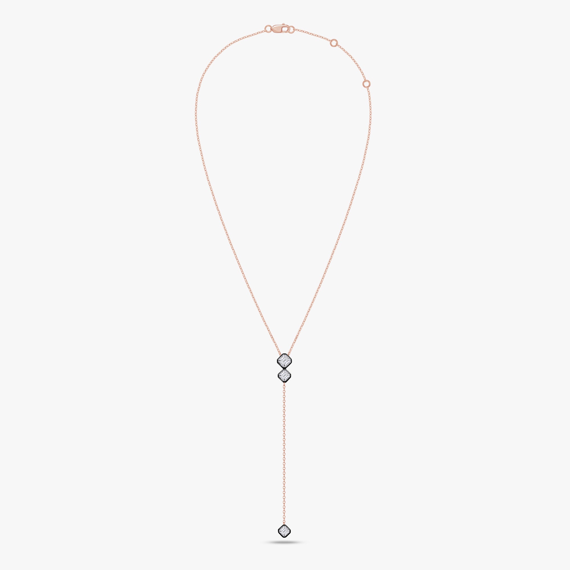 1.70 Carat Asscher Cut Lab Grown Diamond Collar Necklace Jewelry