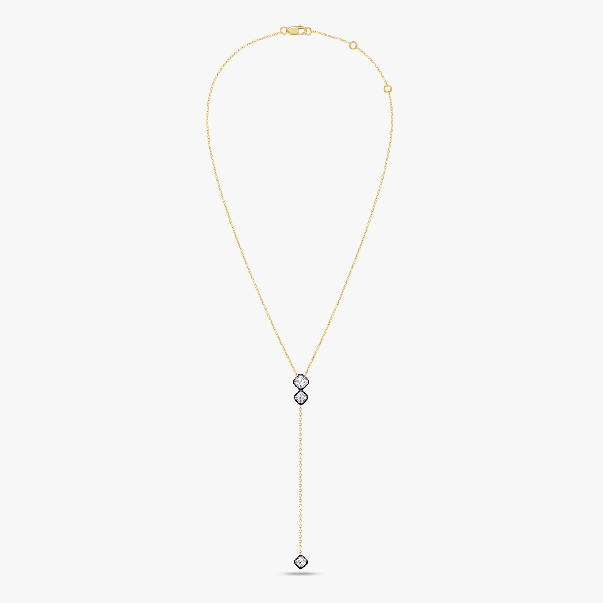1.70 Carat Asscher Cut Lab Grown Diamond Collar Necklace Jewelry