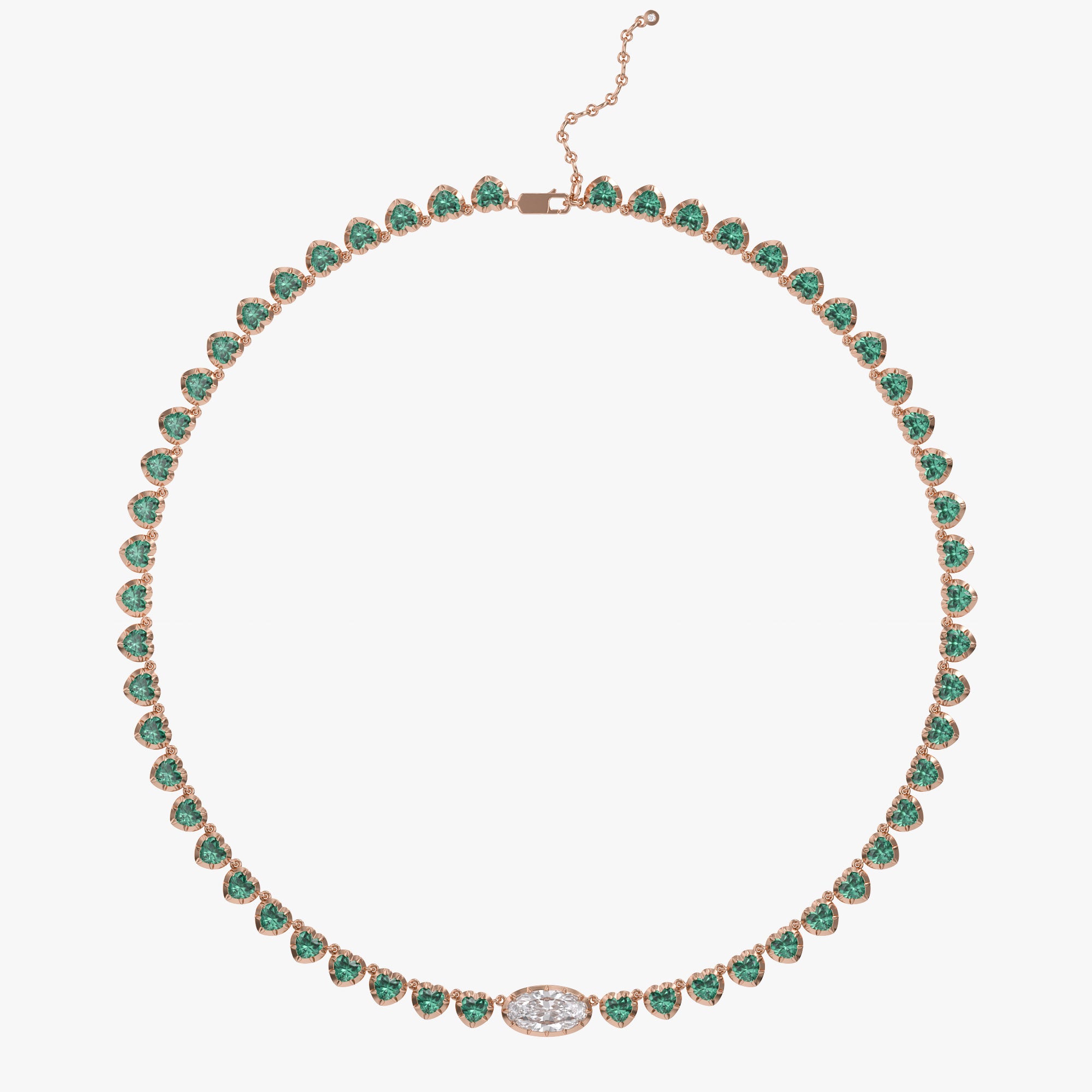 15.6 Carat Multishape Lab Grown Diamond Tennis Necklace