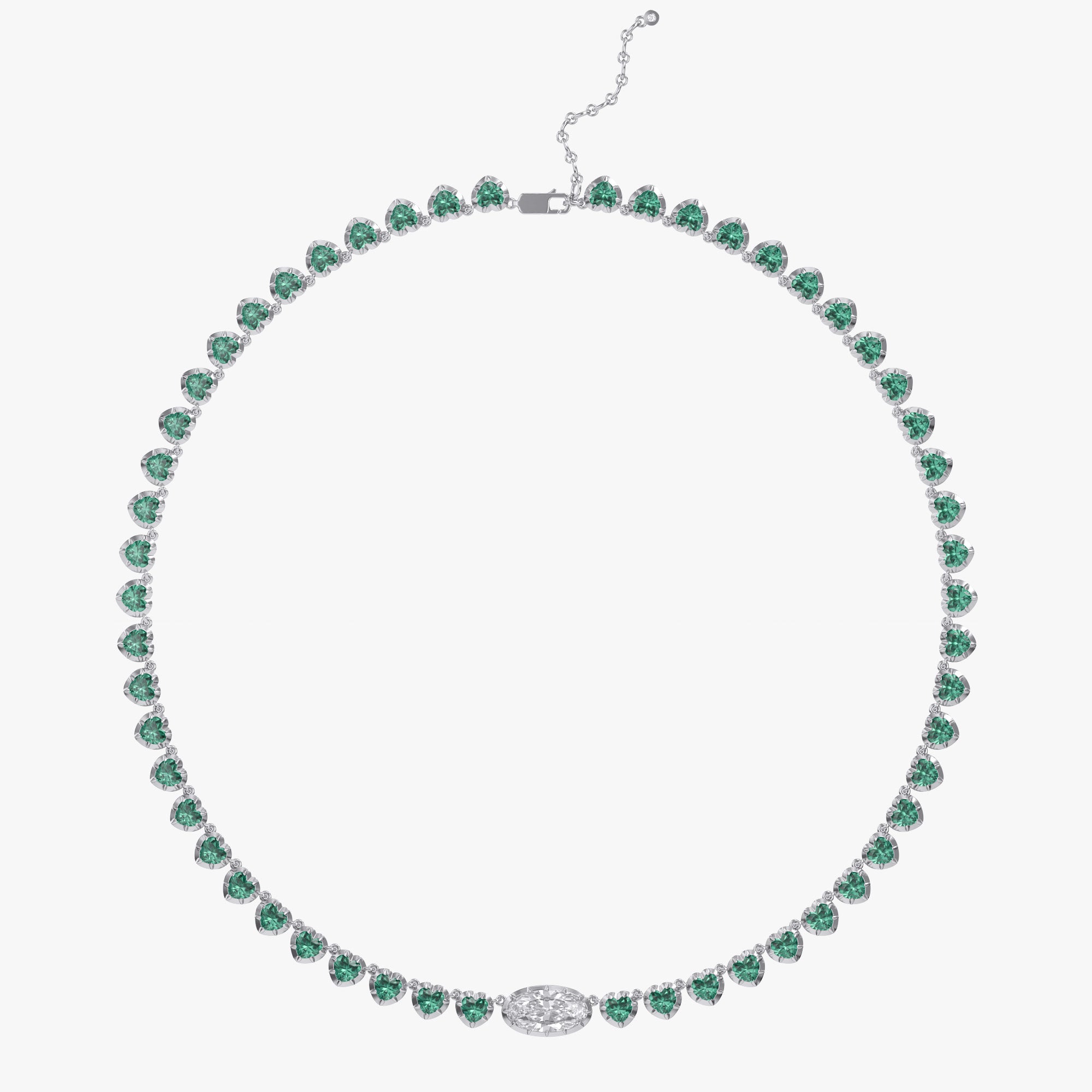 15.6 Carat Multishape Lab Grown Diamond Tennis Necklace