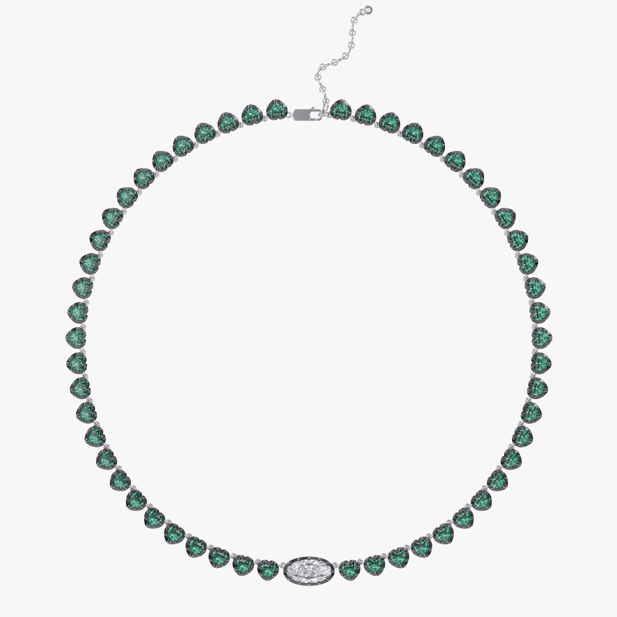 15.6 Carat Multishape Lab Grown Diamond Tennis Necklace