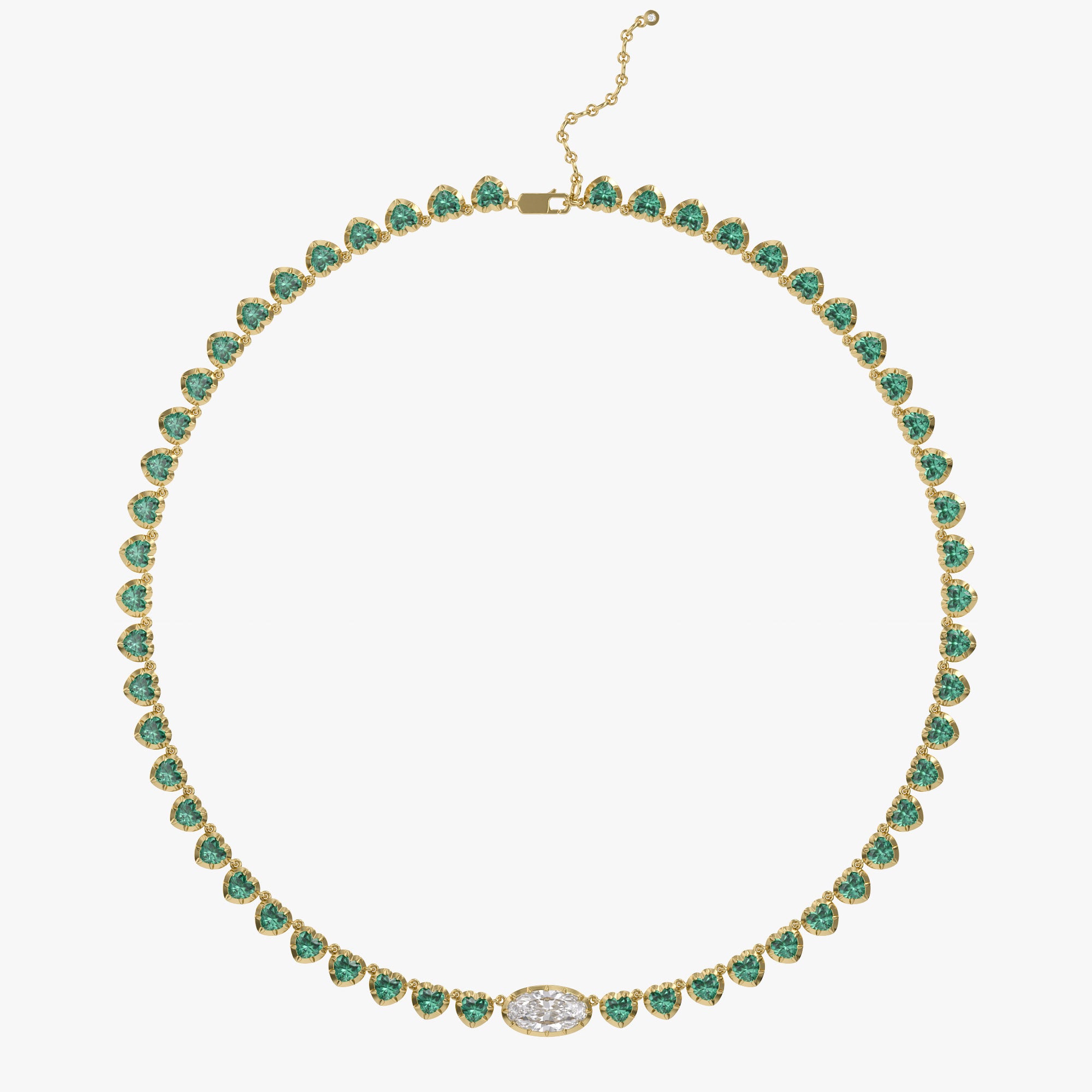 15.6 Carat Multishape Lab Grown Diamond Tennis Necklace