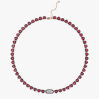 15.90 Carat Multishape Lab Grown Diamond  and Gemstone Tennis Necklace