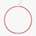 15.90 Carat Multishape Lab Grown Diamond  and Gemstone Tennis Necklace