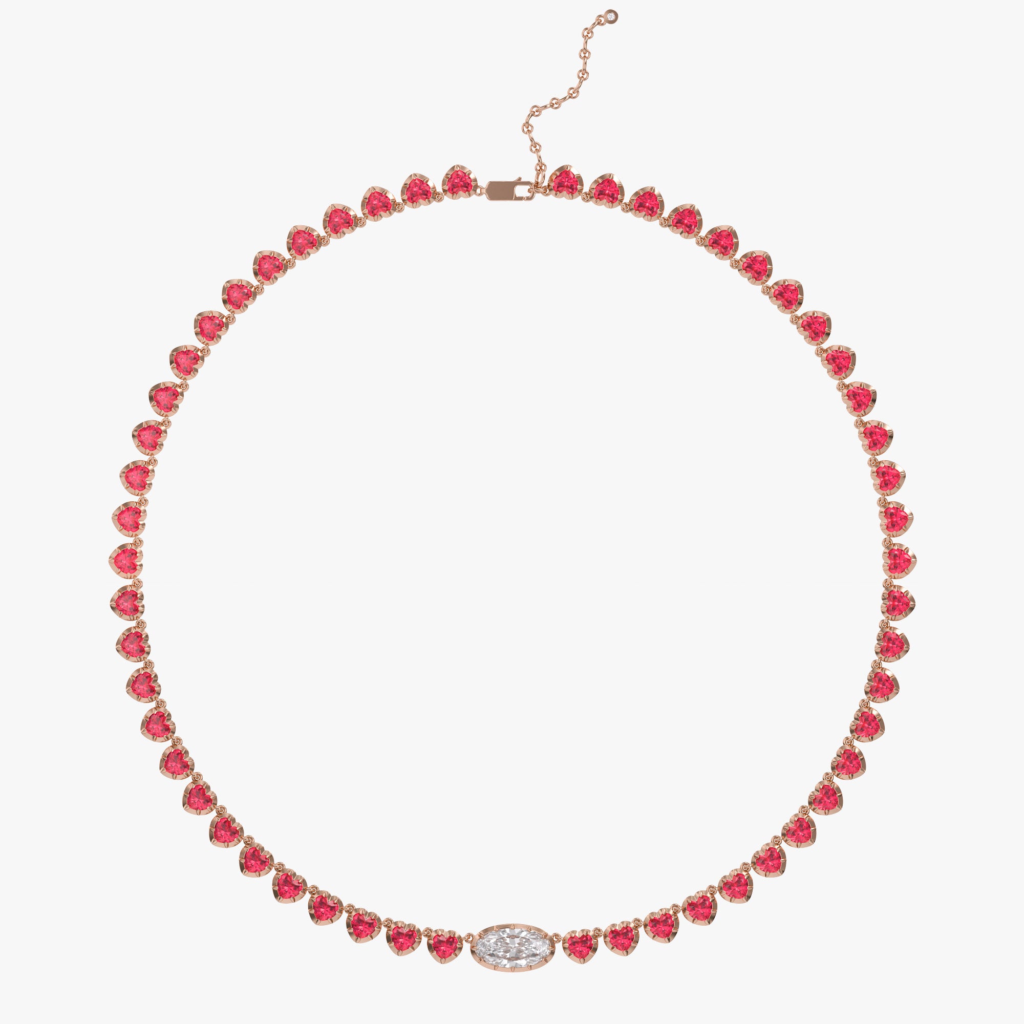 15.90 Carat Multishape Lab Grown Diamond Tennis Necklace