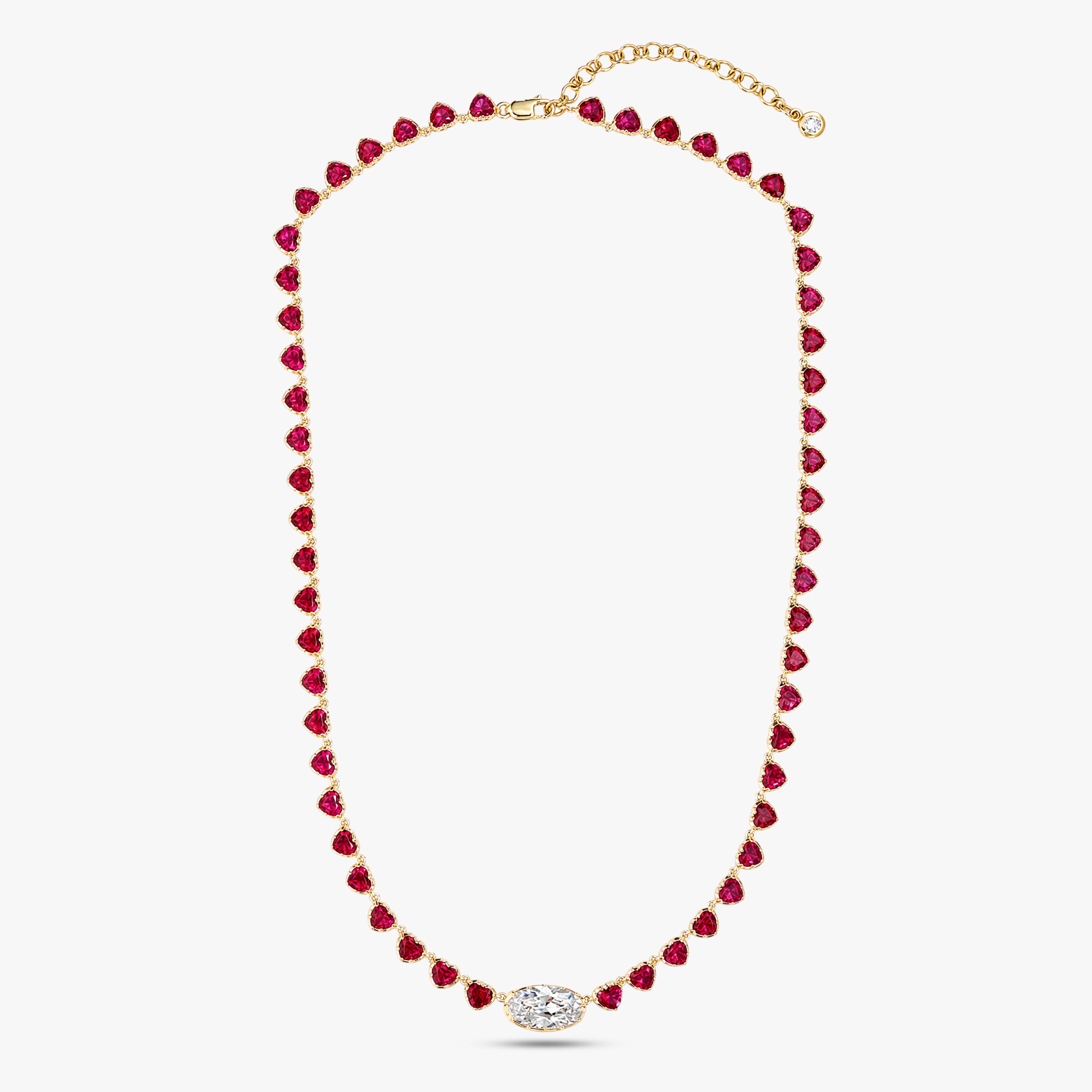 15.90 Carat Multishape Lab Grown Diamond Tennis Necklace