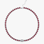 15.90 Carat Multishape Lab Grown Diamond  and Gemstone Tennis Necklace