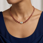 15.90 Carat Multishape Lab Grown Diamond  and Gemstone Tennis Necklace