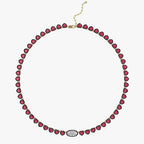 15.90 Carat Multishape Lab Grown Diamond  and Gemstone Tennis Necklace