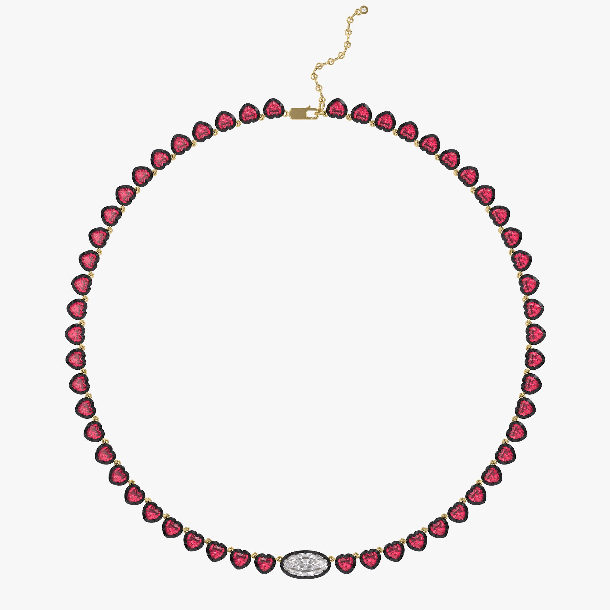 15.90 Carat Multishape Lab Grown Diamond Tennis Necklace