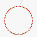 15.90 Carat Multishape Lab Grown Diamond  and Gemstone Tennis Necklace