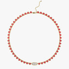 15.90 Carat Multishape Lab Grown Diamond  and Gemstone Tennis Necklace