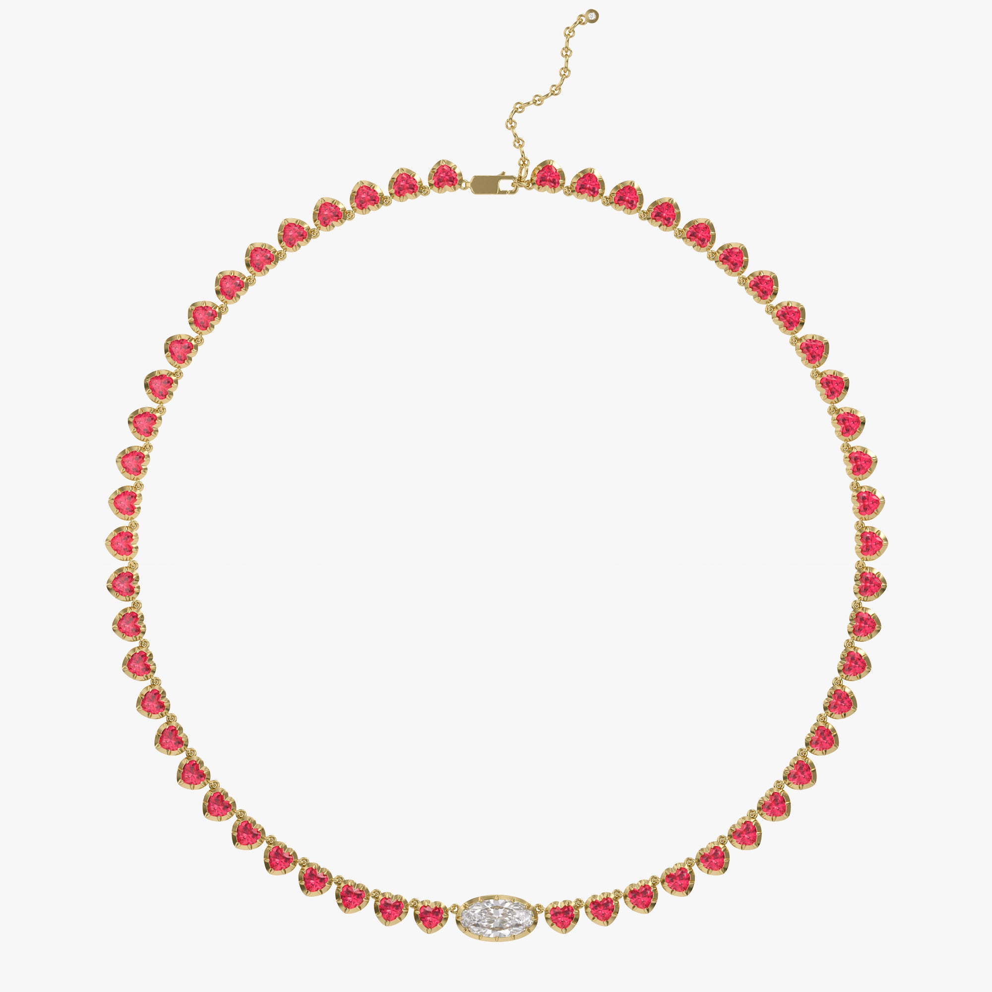 15.90 Carat Multishape Lab Grown Diamond Tennis Necklace