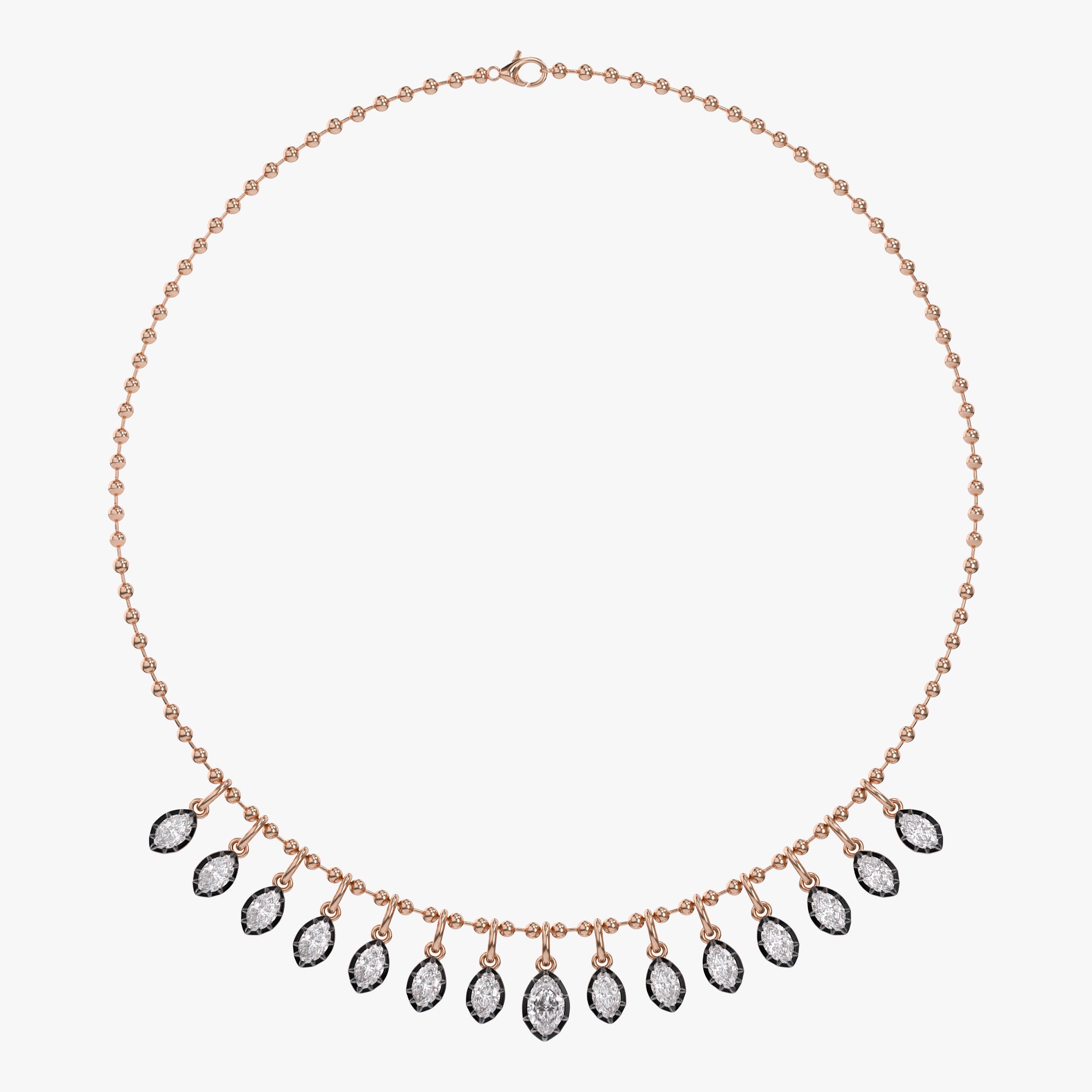 7.70 Carat Marquise Cut Lab Grown Diamond Teardrop Necklace Jewelry