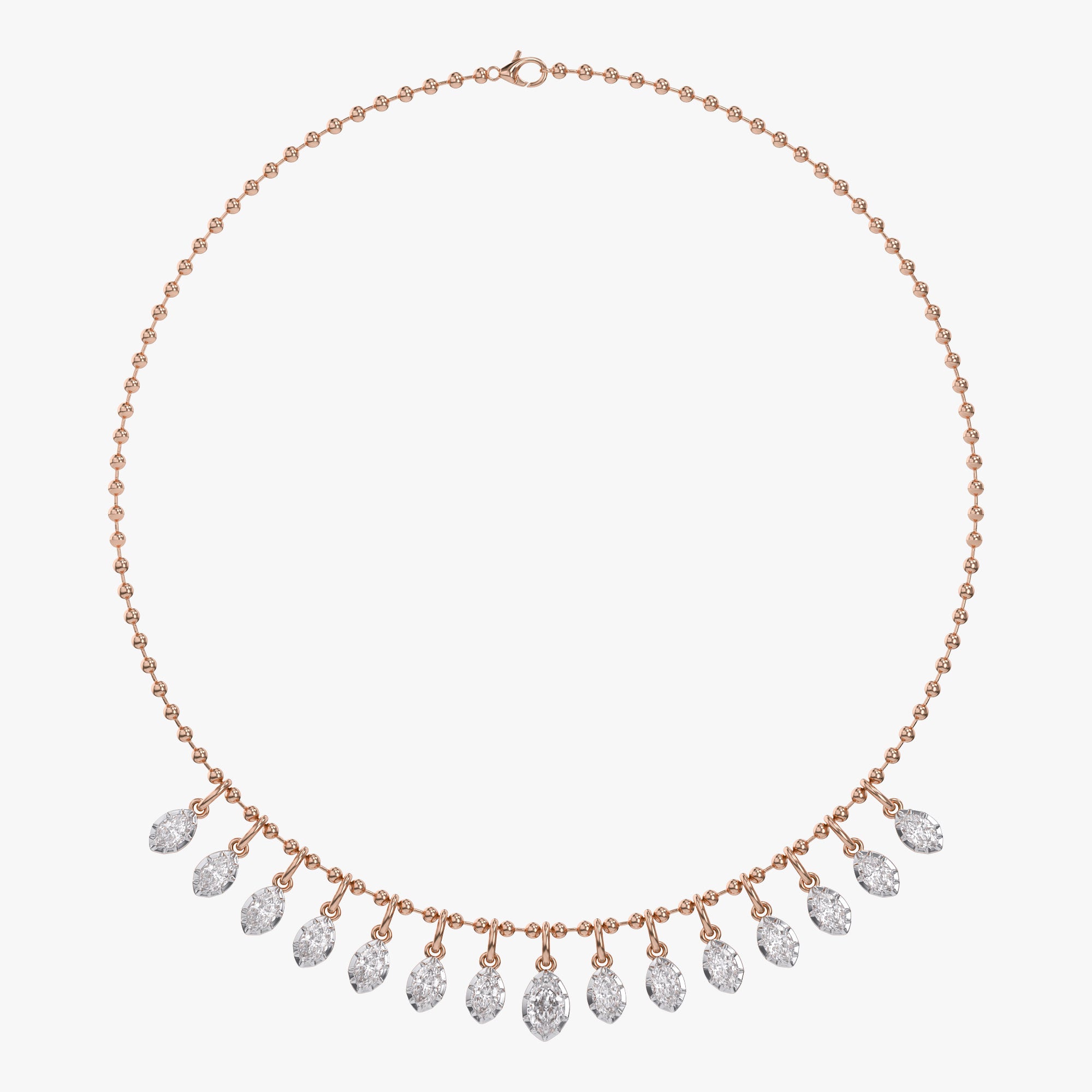 7.70 Carat Marquise Cut Lab Grown Diamond Teardrop Necklace Jewelry