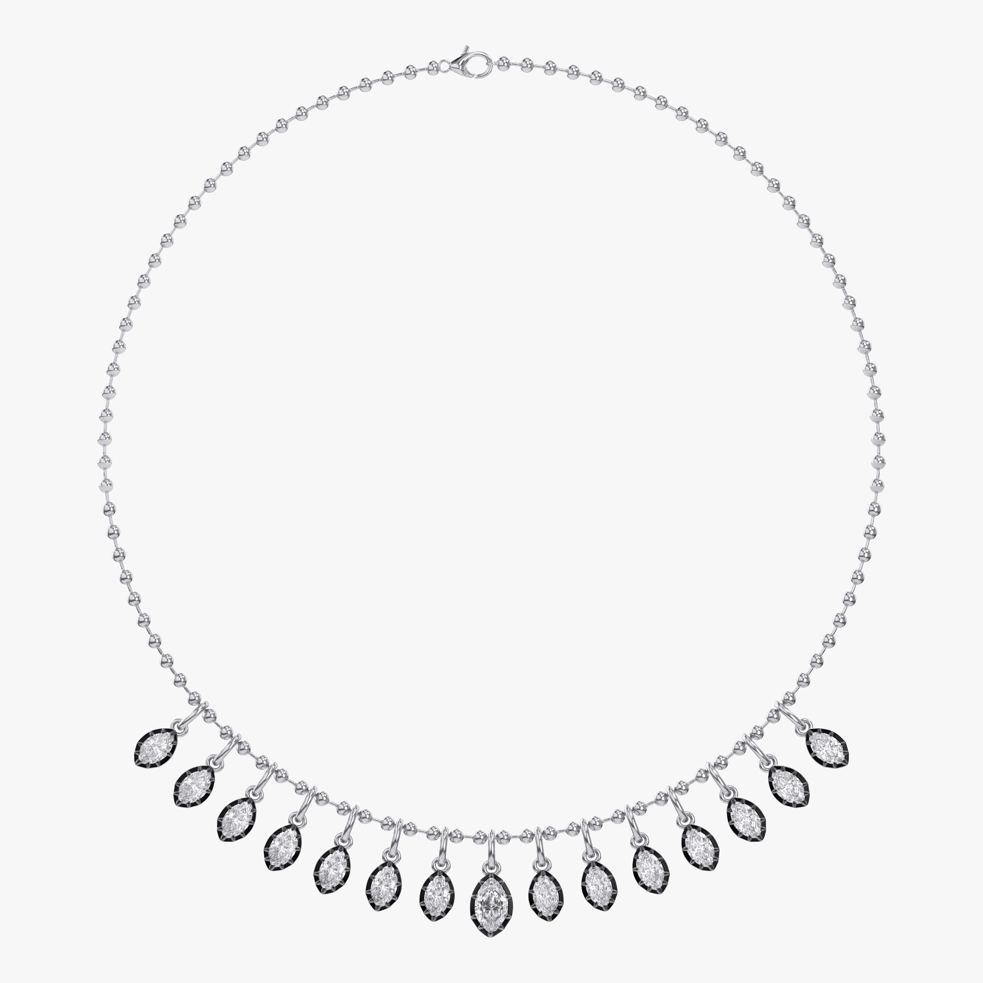 7.70 Carat Marquise Cut Lab Grown Diamond Teardrop Necklace Jewelry