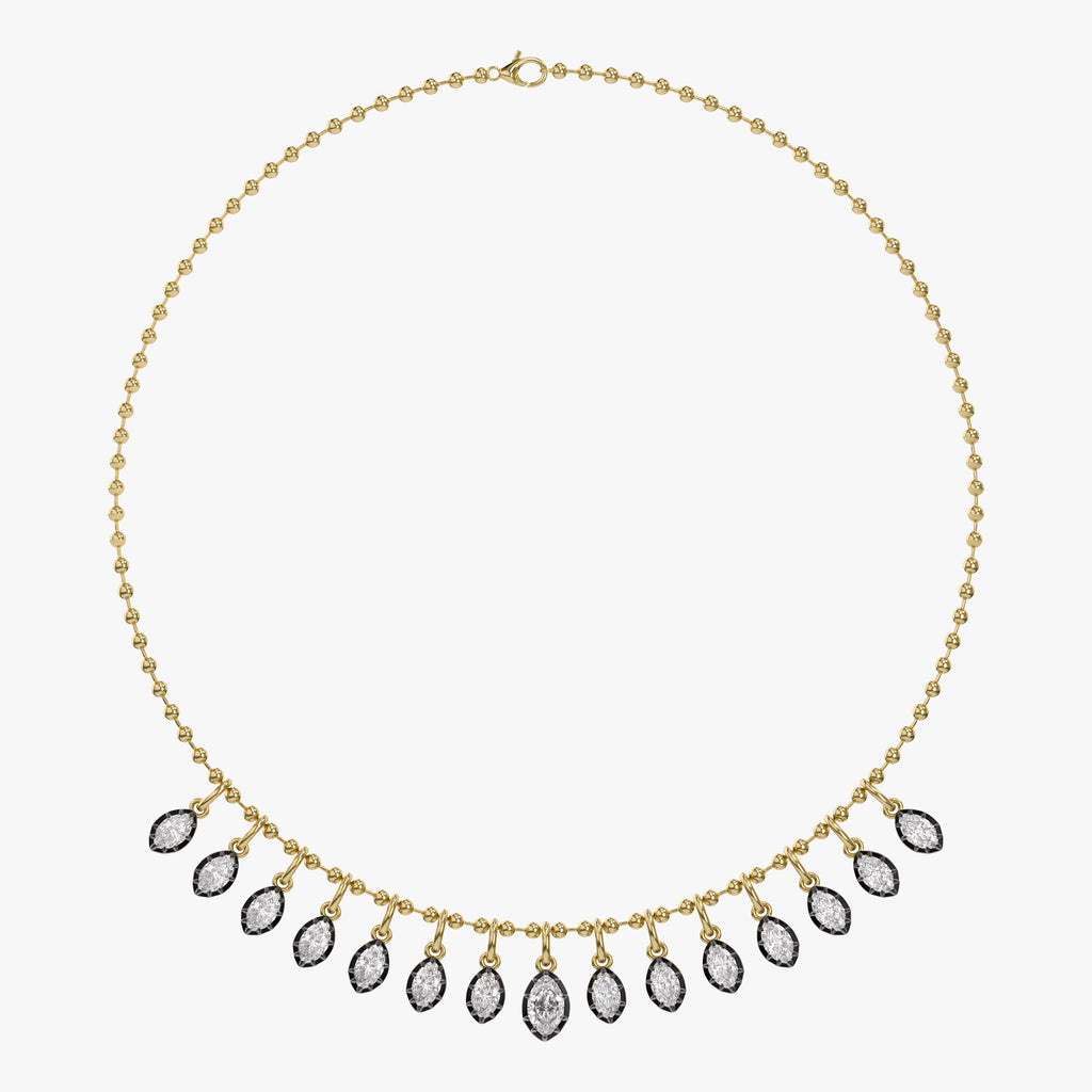 7.70 Carat Marquise Cut Lab Grown Diamond Teardrop Necklace Jewelry