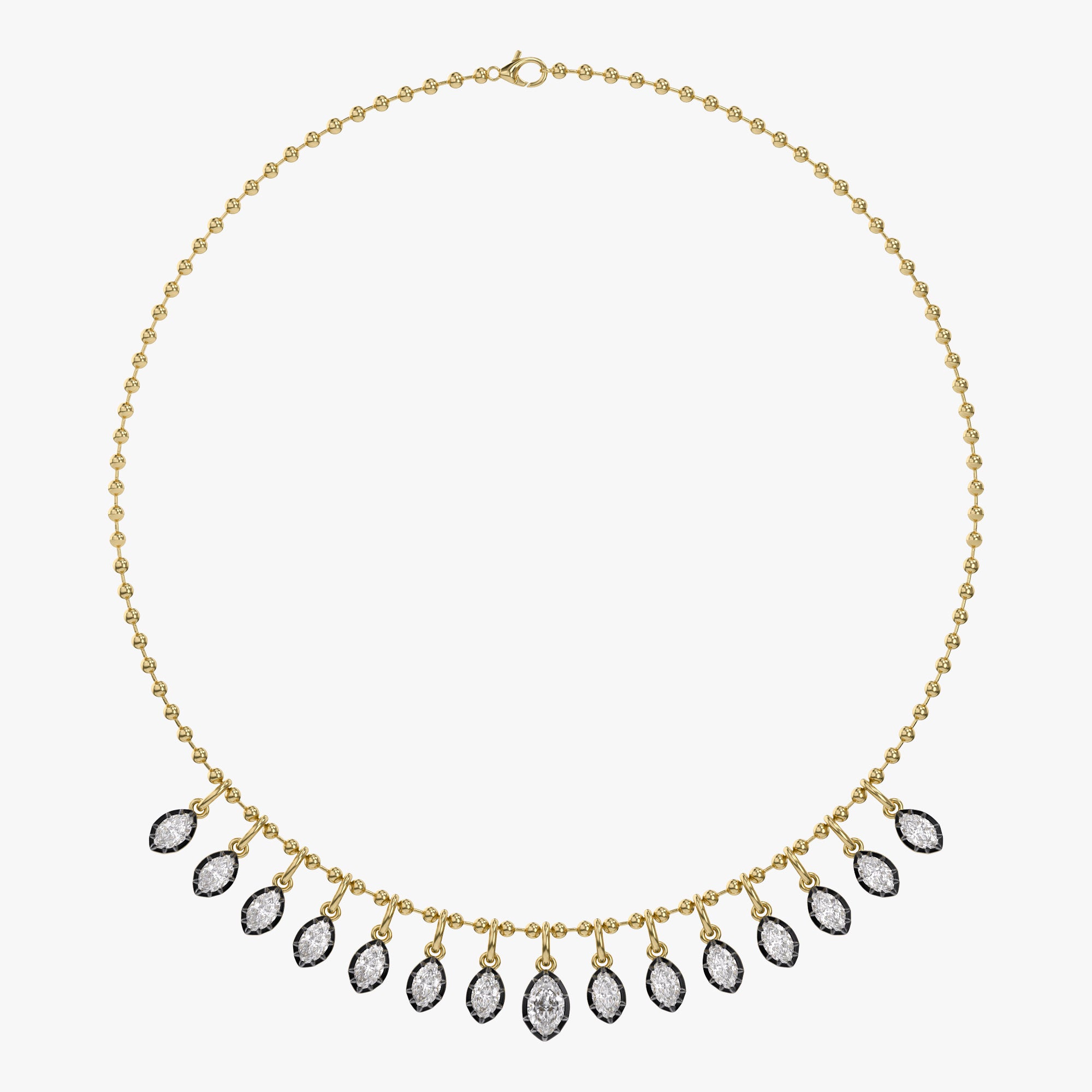 7.70 Carat Marquise Cut Lab Grown Diamond Teardrop Necklace Jewelry