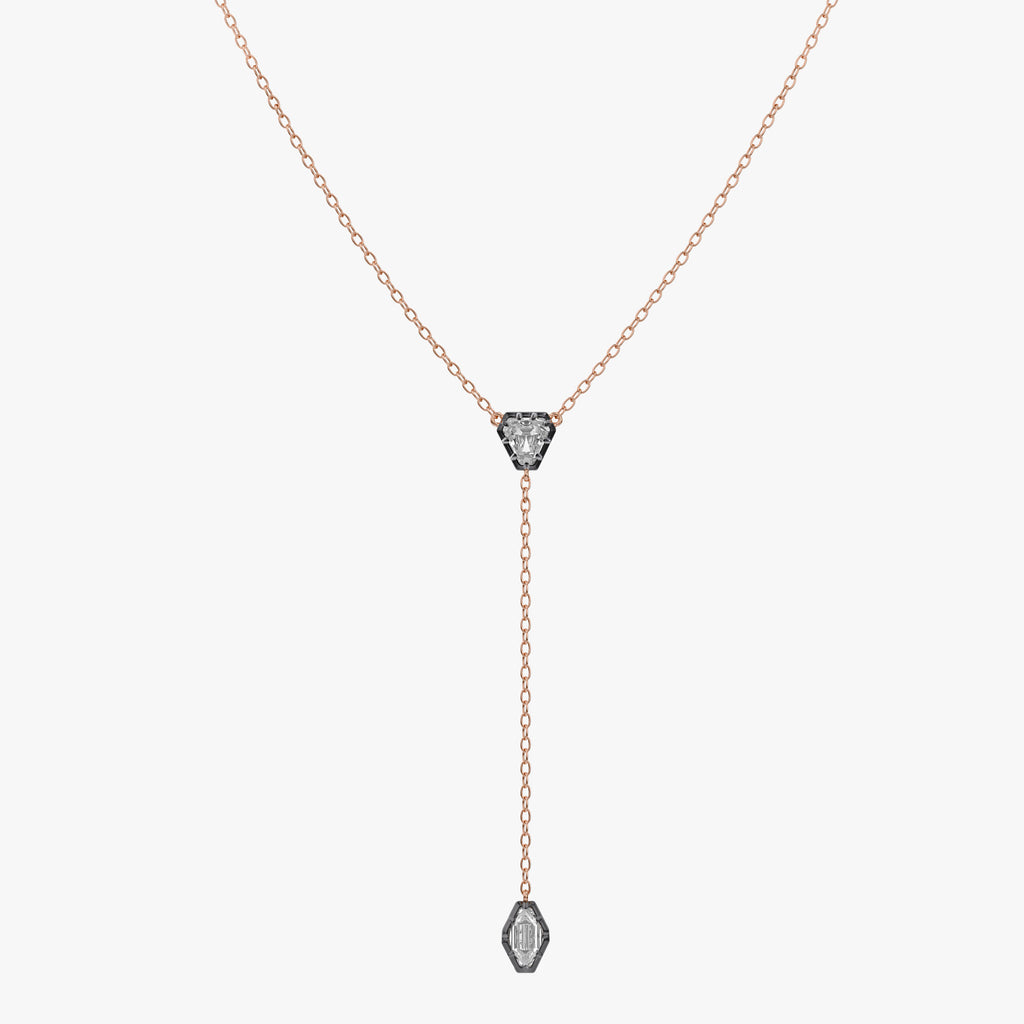 1.20 Carat Lozenge and Calf Cut Lab Grown Diamond Collar Necklace Jewelry