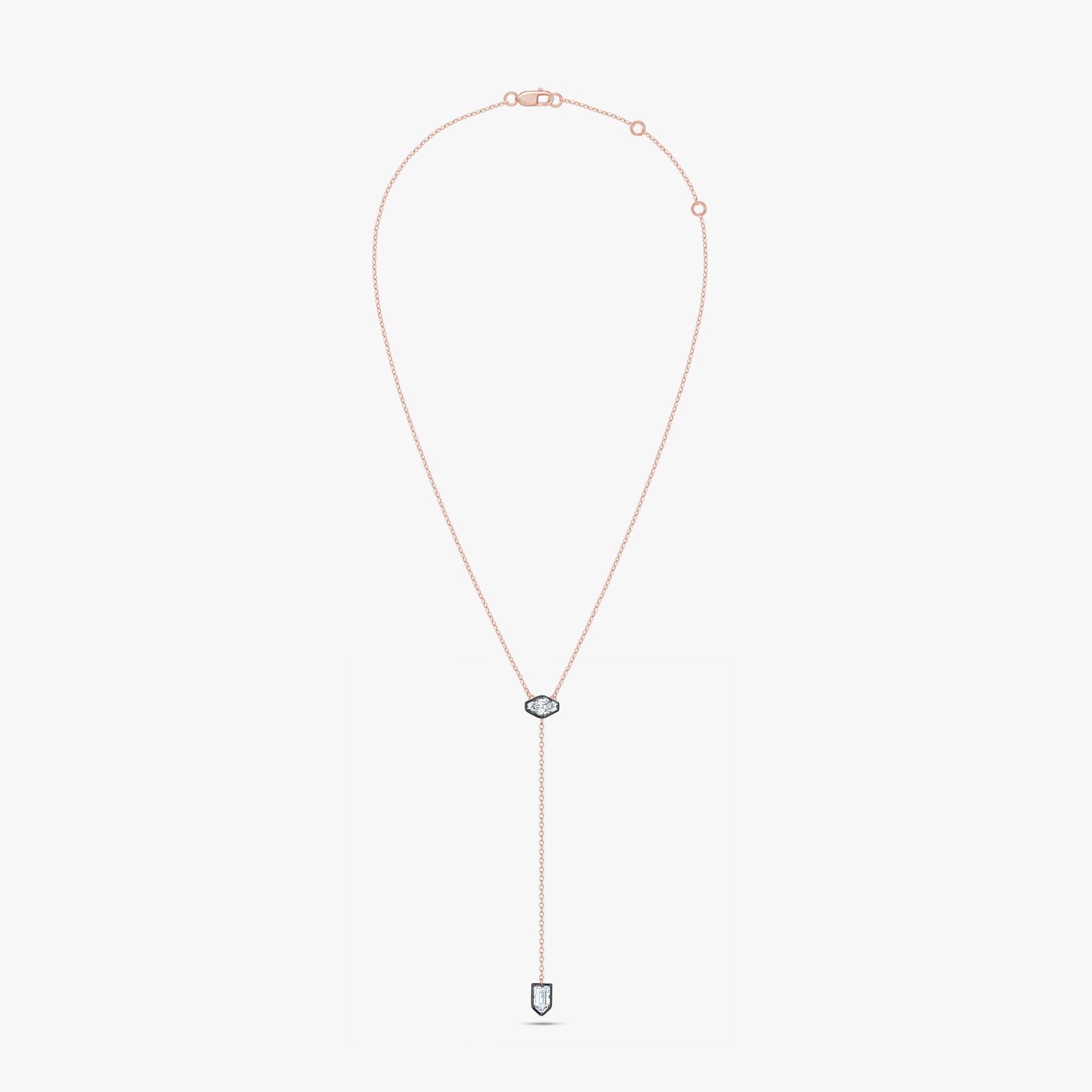 1.15 Carat Lozenge and Bullet Cut Lab Grown Diamond Collar Necklace Jewelry