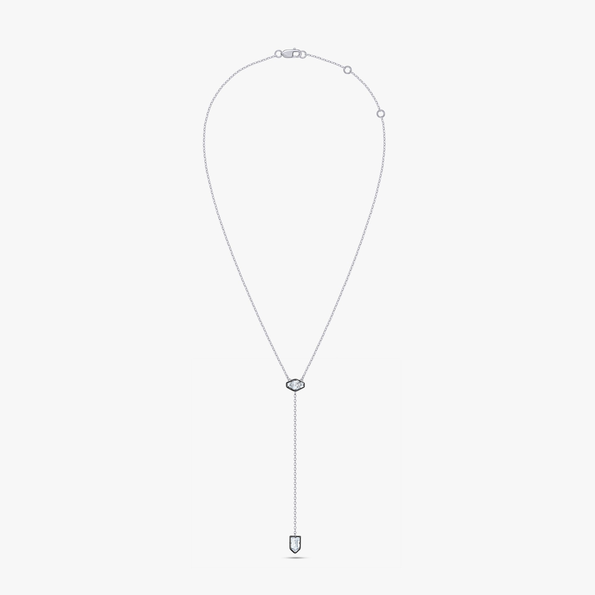 1.15 Carat Lozenge and Bullet Cut Lab Grown Diamond Collar Necklace Jewelry