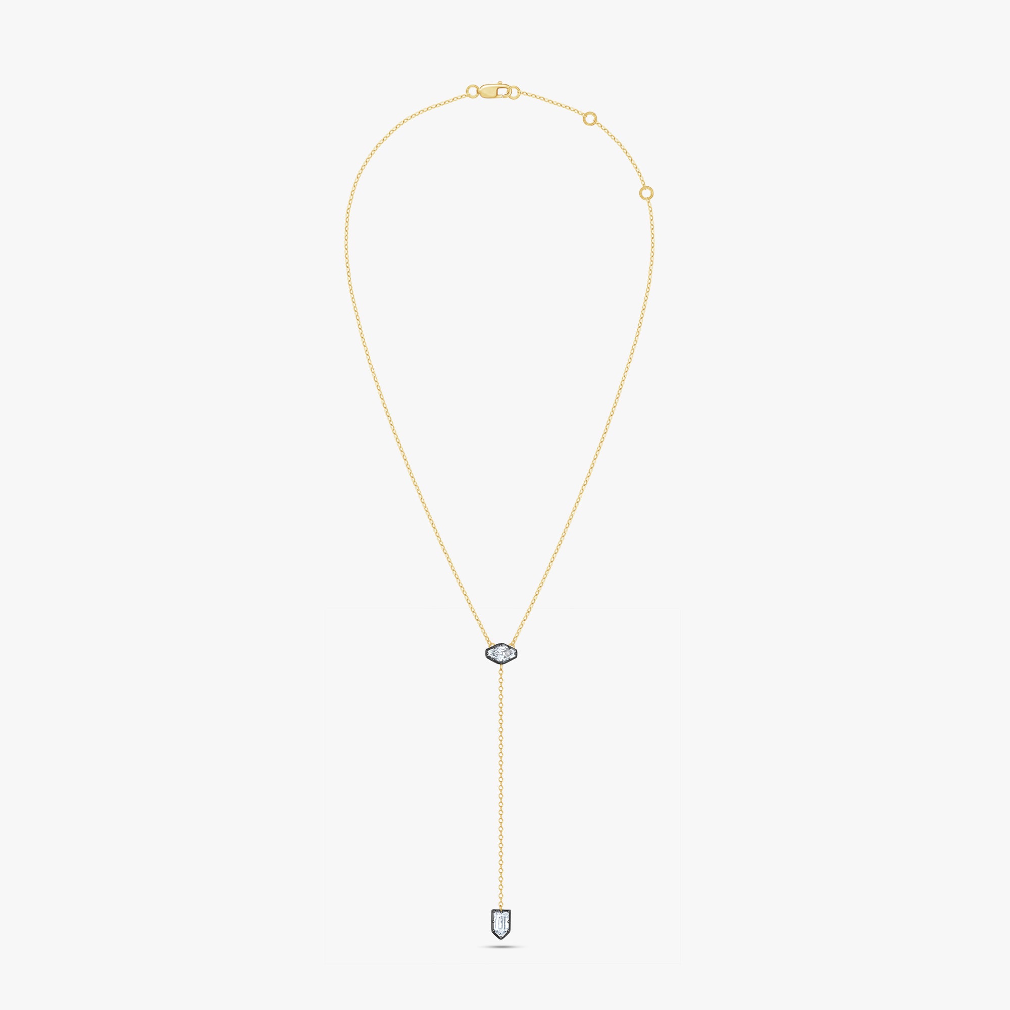 1.15 Carat Lozenge and Bullet Cut Lab Grown Diamond Collar Necklace Jewelry