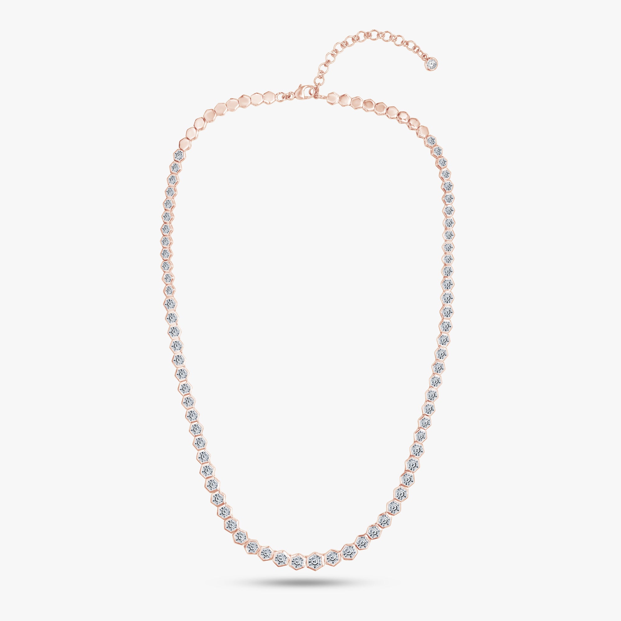 13.21 CTW Lab Grown Diamond Hexagon Prong Set Necklace