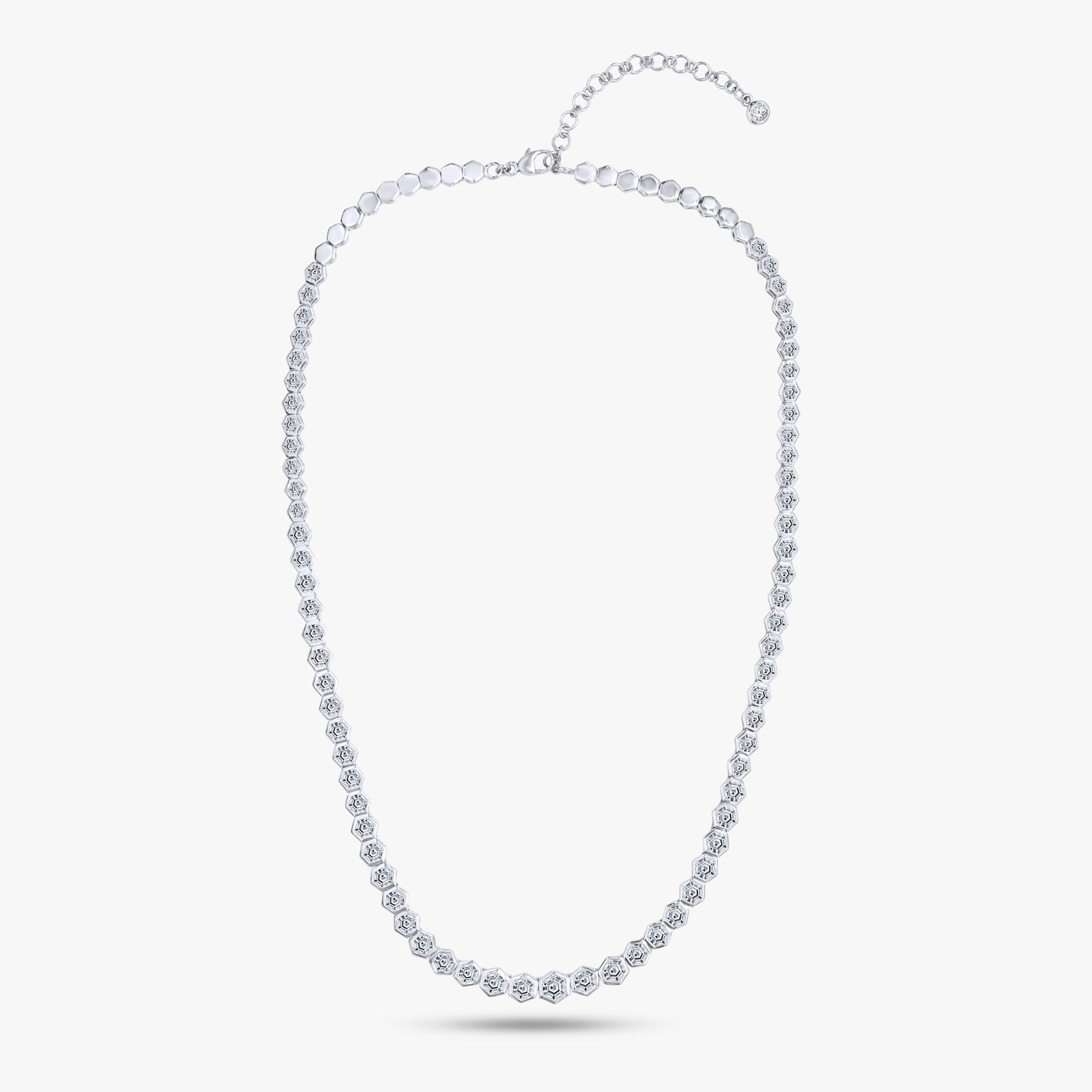 13.21 CTW Lab Grown Diamond Hexagon Prong Set Necklace