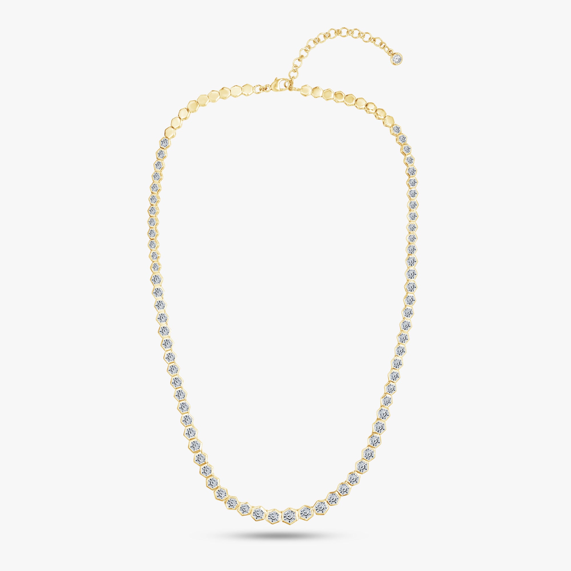 13.21 CTW Lab Grown Diamond Hexagon Prong Set Necklace