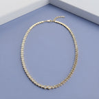 13.85 TCW Lab Grown Diamond Hexagon Prong Set Necklace