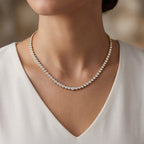 13.85 TCW Lab Grown Diamond Hexagon Prong Set Necklace