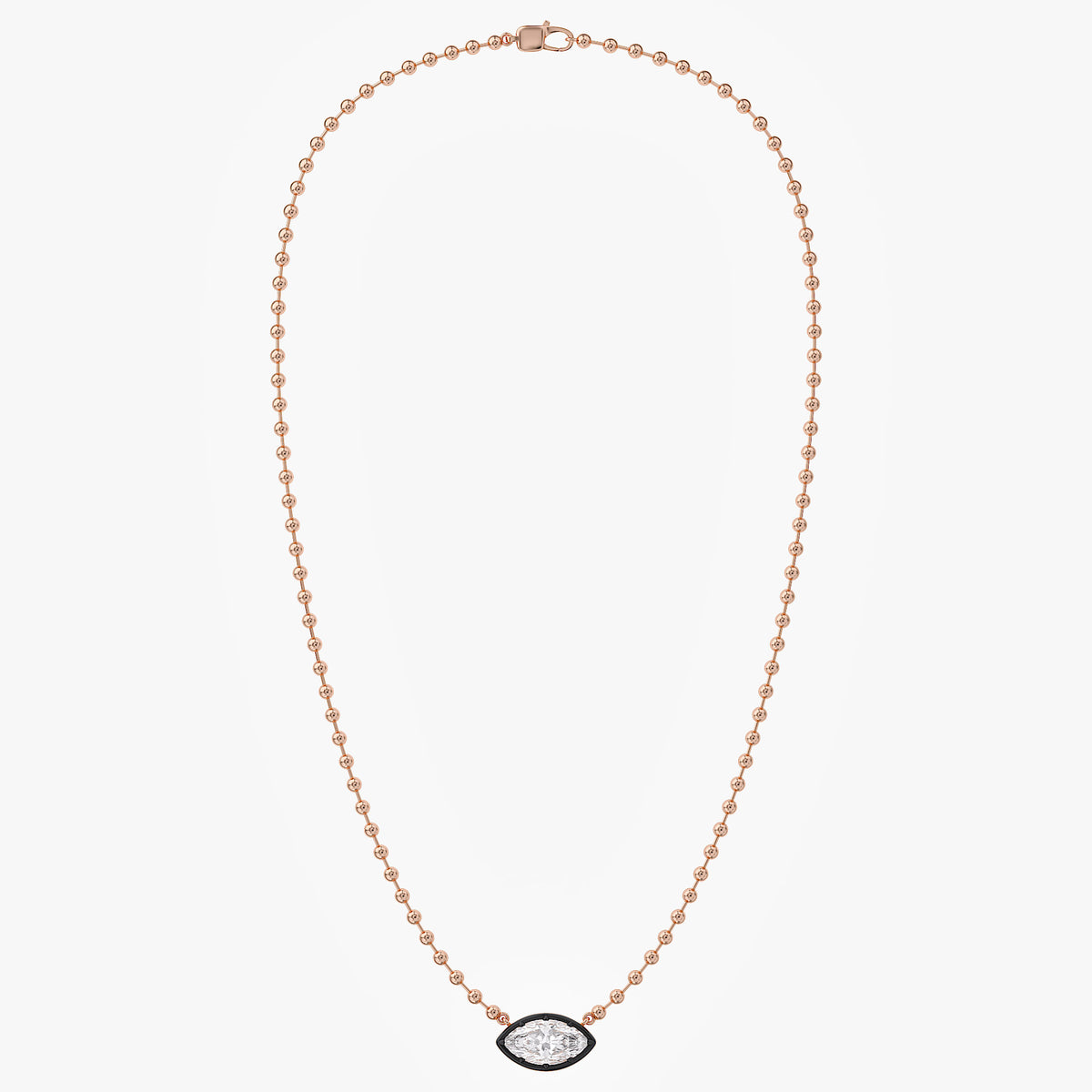 3.20 Carat Marquise and Round Cut Lab Grown Diamond Collar Necklace Jewelry
