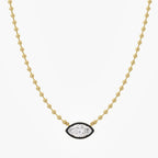 3.20 Carat Marquise and Round Cut Lab Grown Diamond Collar Necklace Jewelry