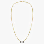 3.20 Carat Marquise and Round Cut Lab Grown Diamond Collar Necklace Jewelry