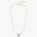 3.15 Carat Oval and Round Cut Lab Grown Diamond Collar Necklace Jewelry